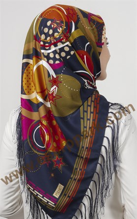 Piramit Püsküllü Eşarp 111-0024-02