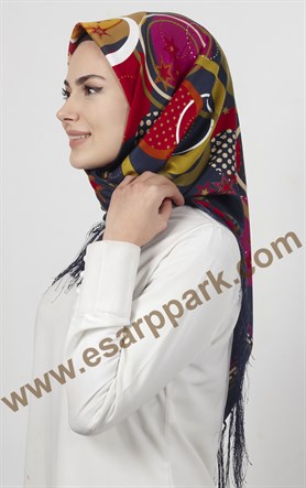 Piramit Püsküllü Eşarp 111-0024-02