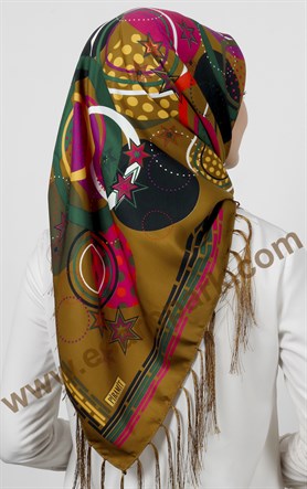 Piramit Püsküllü Eşarp 111-0024-04