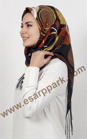 Piramit Püsküllü Eşarp 111-0024-05