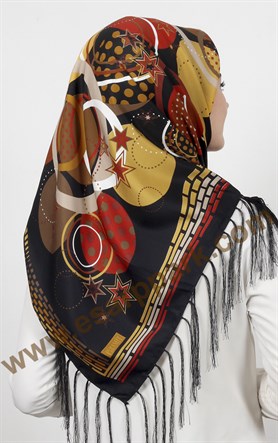 Piramit Püsküllü Eşarp 111-0024-05