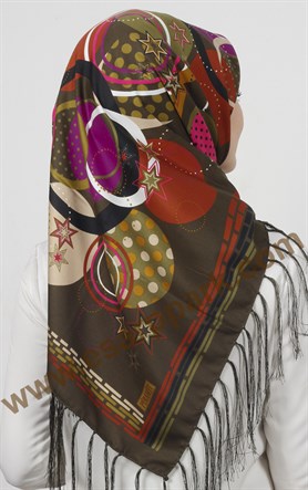 Piramit Püsküllü Eşarp 111-0024-06