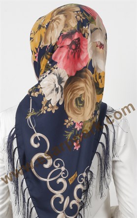 Piramit Püsküllü Eşarp 111-0024-07