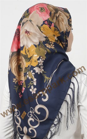 Piramit Püsküllü Eşarp 111-0024-07