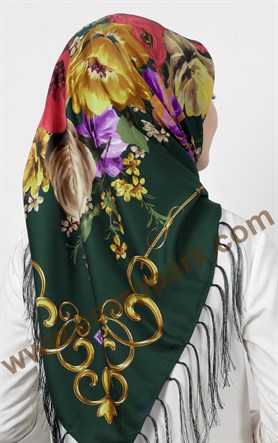 Piramit Püsküllü Eşarp 111-0024-08