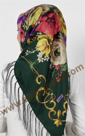 Piramit Püsküllü Eşarp 111-0024-08