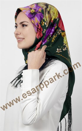 Piramit Püsküllü Eşarp 111-0024-08