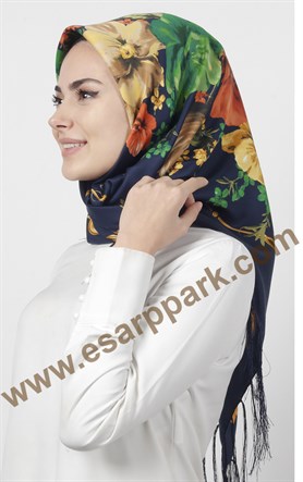 Piramit Püsküllü Eşarp 111-0024-09