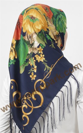 Piramit Püsküllü Eşarp 111-0024-09