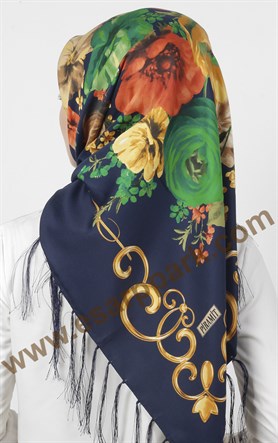 Piramit Püsküllü Eşarp 111-0024-09