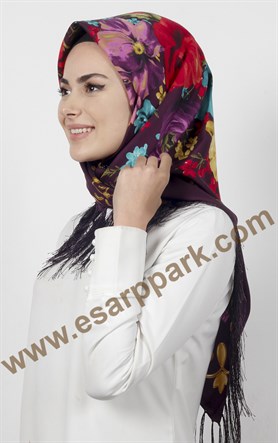 Piramit Püsküllü Eşarp 111-0024-10