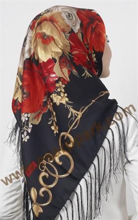 Piramit Püsküllü Eşarp 111-0024-11