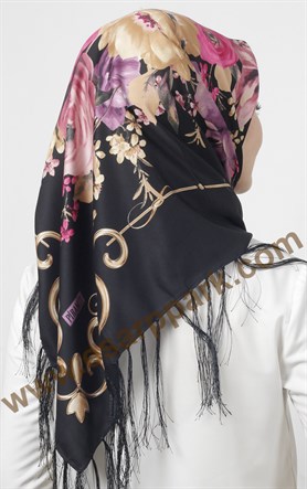 Piramit Püsküllü Eşarp 111-0024-12