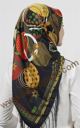 Piramit Püsküllü Eşarp 111-0024-13