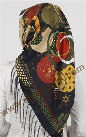 Piramit Püsküllü Eşarp 111-0024-13