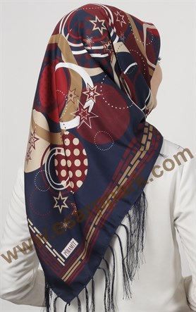 Piramit Püsküllü Eşarp 111-0024-14