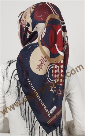 Piramit Püsküllü Eşarp 111-0024-14