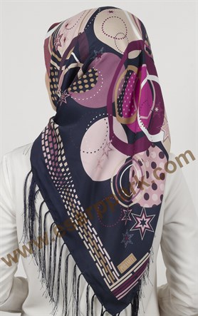 Piramit Püsküllü Eşarp 111-0024-17