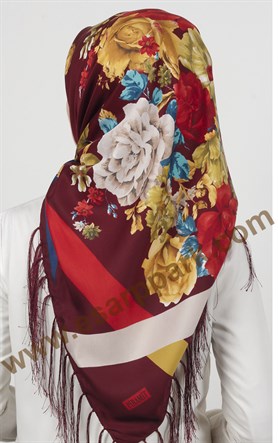 Piramit Püsküllü Eşarp 111-0024-19