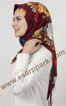 Piramit Püsküllü Eşarp 111-0024-19