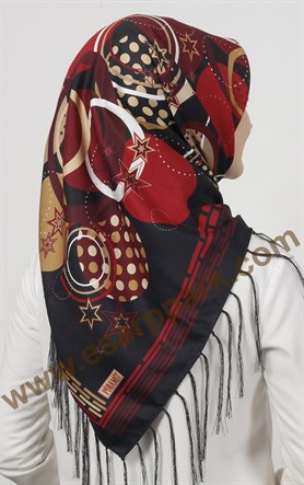 Piramit Püsküllü Eşarp 111-0024-20