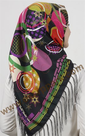 Piramit Püsküllü Eşarp 111-0024-21