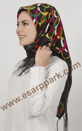 Piramit Püsküllü Eşarp 111-0025-01