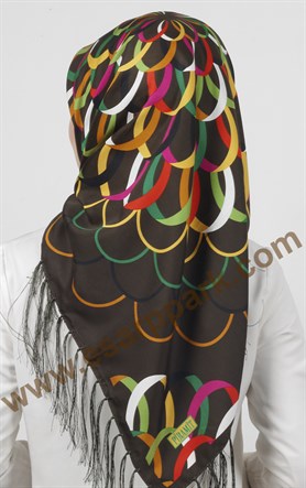 Piramit Püsküllü Eşarp 111-0025-01