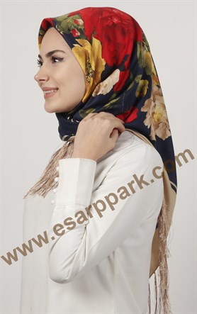 Piramit Püsküllü Eşarp 111-0025-03