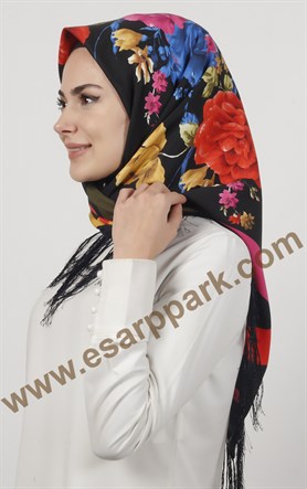 Piramit Püsküllü Eşarp 111-0025-05