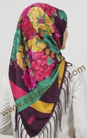 Piramit Püsküllü Eşarp 111-0025-07