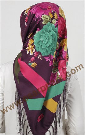 Piramit Püsküllü Eşarp 111-0025-07