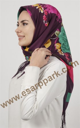 Piramit Püsküllü Eşarp 111-0025-07