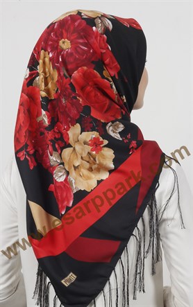 Piramit Püsküllü Eşarp 111-0025-08