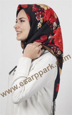 Piramit Püsküllü Eşarp 111-0025-08