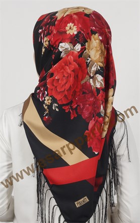 Piramit Püsküllü Eşarp 111-0025-08