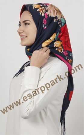 Piramit Püsküllü Eşarp 111-0025-09