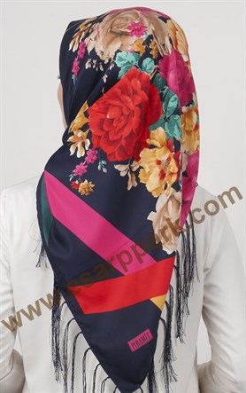 Piramit Püsküllü Eşarp 111-0025-09