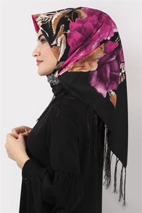 Piramit Püsküllü Eşarp 111-0025-13