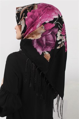 Piramit Püsküllü Eşarp 111-0025-13