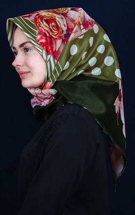 Piramit Tafta Dijital Eşarp 1800-1