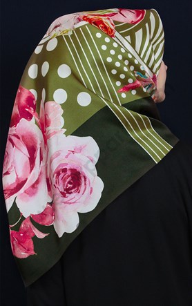 Piramit Tafta Dijital Eşarp 1800-1