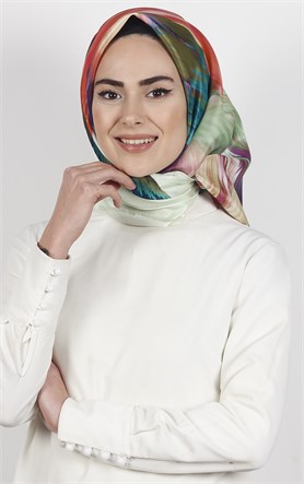 Piramit Tafta Dijital Eşarp 1925-12