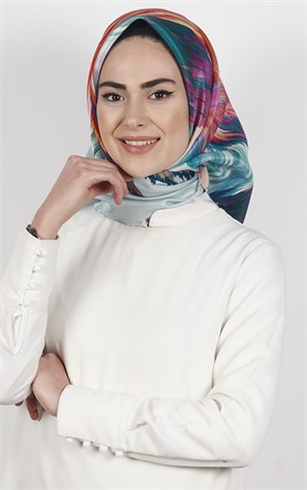 Piramit Tafta Dijital Eşarp 1925-4