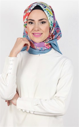 Piramit Tafta Dijital Eşarp 1927-10