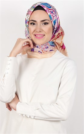 Piramit Tafta Dijital Eşarp 1927-11