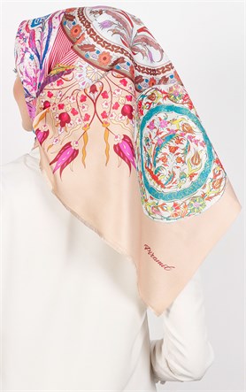 Piramit Tafta Dijital Eşarp 1927-11