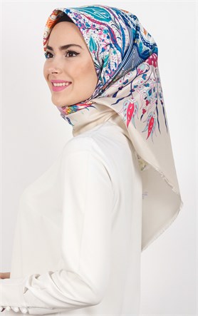 Piramit Tafta Dijital Eşarp 1927-14