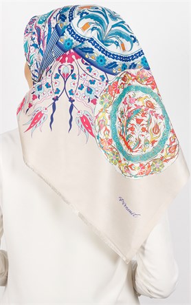 Piramit Tafta Dijital Eşarp 1927-14