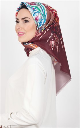 Piramit Tafta Dijital Eşarp 1927-6